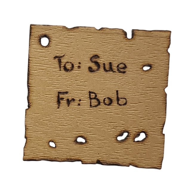 Pyro Studio Premium Burn Paper Gift Tags - Sienna Wood