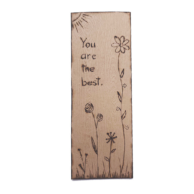 Pyro Studio, a pack of 6 bookmarks of Timber Wood Burn Paper, rough grain for pyrography artists.