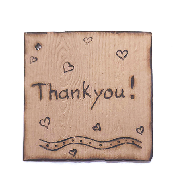 Pyro Studio Premium Burn Paper Blank Gift Tags - Rough Grain - Timber Wood.