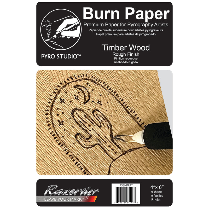 Timber Wood Premium Burn Paper - 4"x6",  9 Sheets