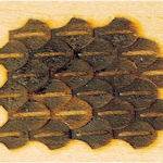 Example of burning with realistic keeled snake scale